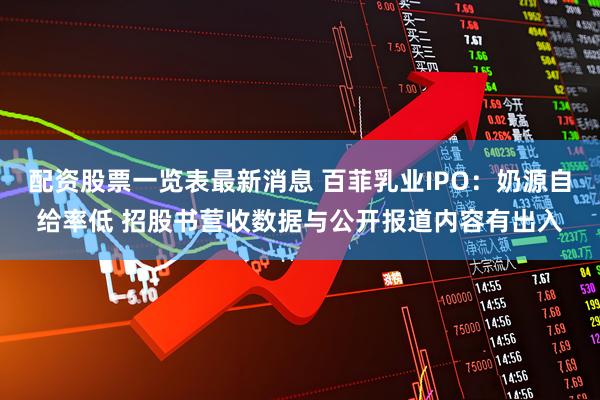 配资股票一览表最新消息 百菲乳业IPO：奶源自给率低 招股书营收数据与公开报道内容有出入