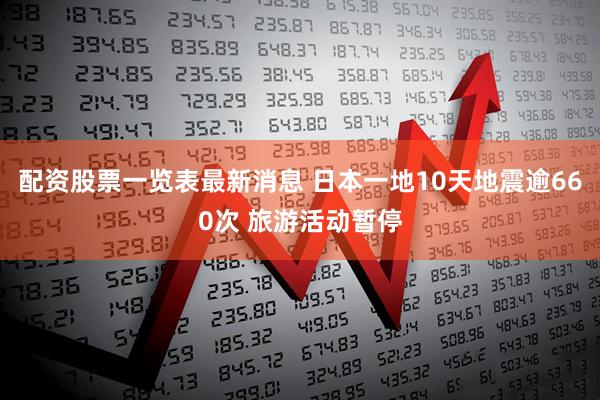 配资股票一览表最新消息 日本一地10天地震逾660次 旅游活动暂停